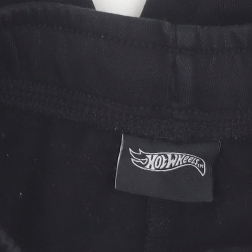 Hot Wheels Boys Black Jogger Trousers 6 Years Cotton Fleece Casual