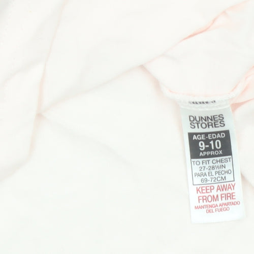 Dunnes Stores Girls Pink New York City Graphic T-Shirt 9-10 Years