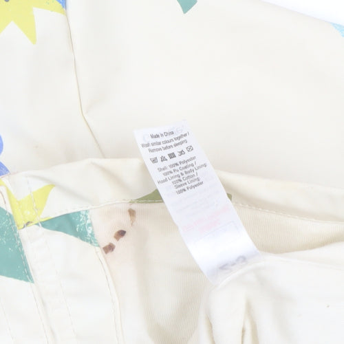 George Girls Beige Dinosaur Print Hooded Rain Coat 2-3 Years