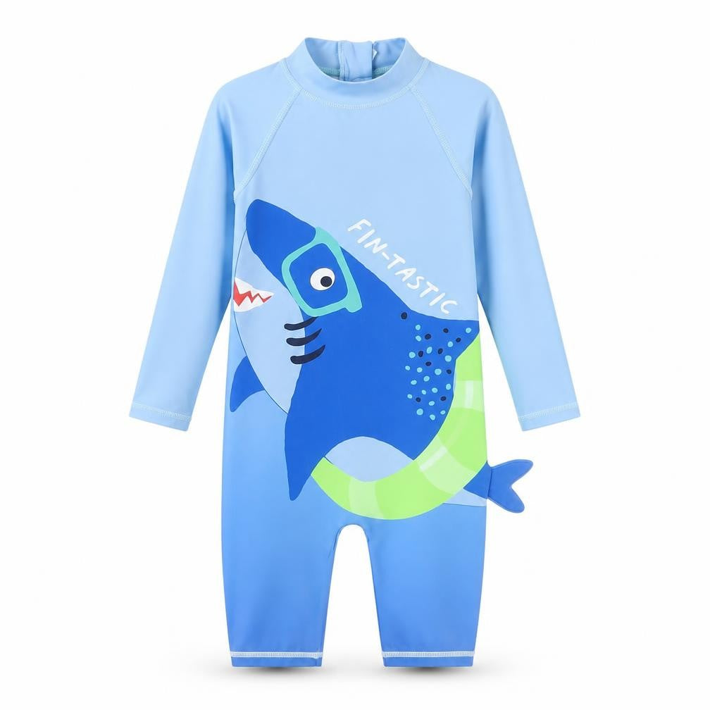 Dunnes Stores Boys Blue Shark One Piece Wetsuit 2-3 Years UV-Protection