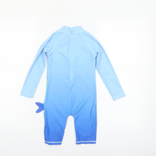 Dunnes Stores Boys Blue Shark One Piece Wetsuit 2-3 Years UV-Protection