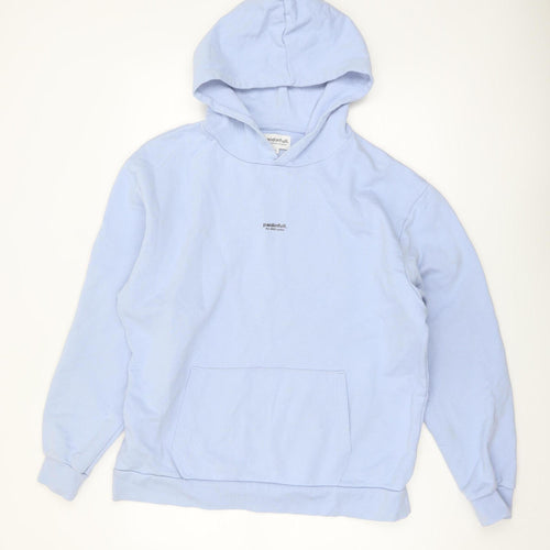 Paidinfull Men’s Blue Pullover Hoodie L Regular Cotton Logo