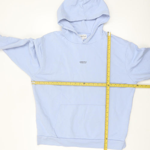 Paidinfull Men’s Blue Pullover Hoodie L Regular Cotton Logo