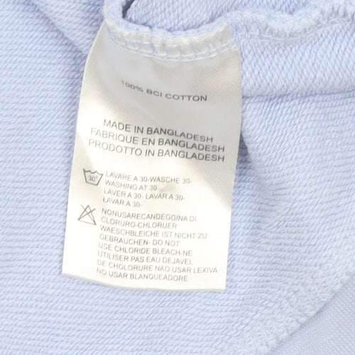 Paidinfull Men’s Blue Pullover Hoodie L Regular Cotton Logo