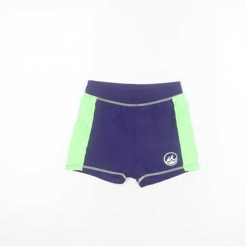 Fun in the Stones Boys Blue Green Swim Shorts 7-8 Years Trunks