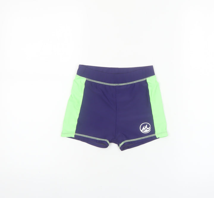 Fun in the Stones Boys Blue Green Swim Shorts 7-8 Years Trunks