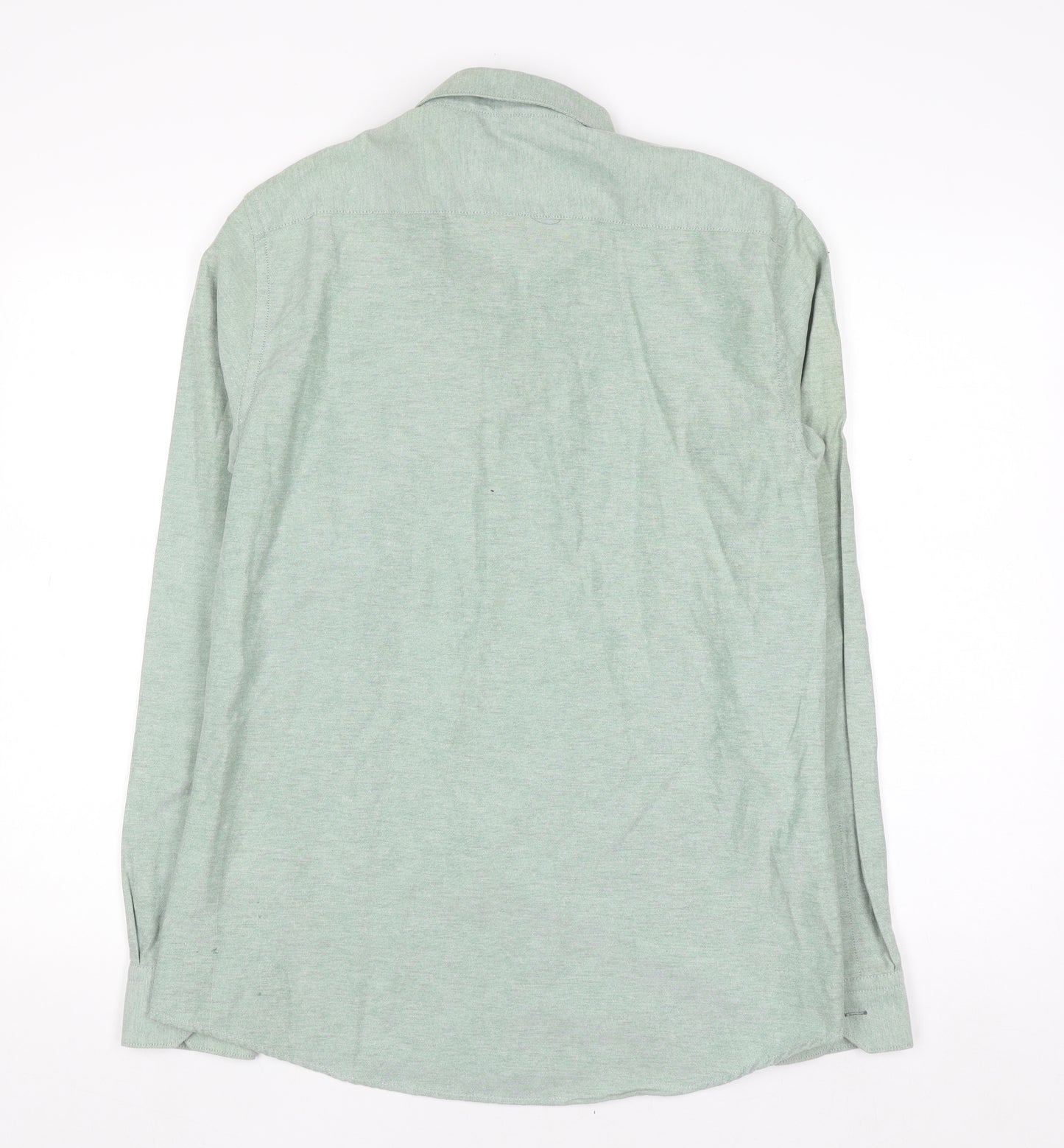 Tom Penn Men's Green Long Sleeve Button-Down Casual Shirt L