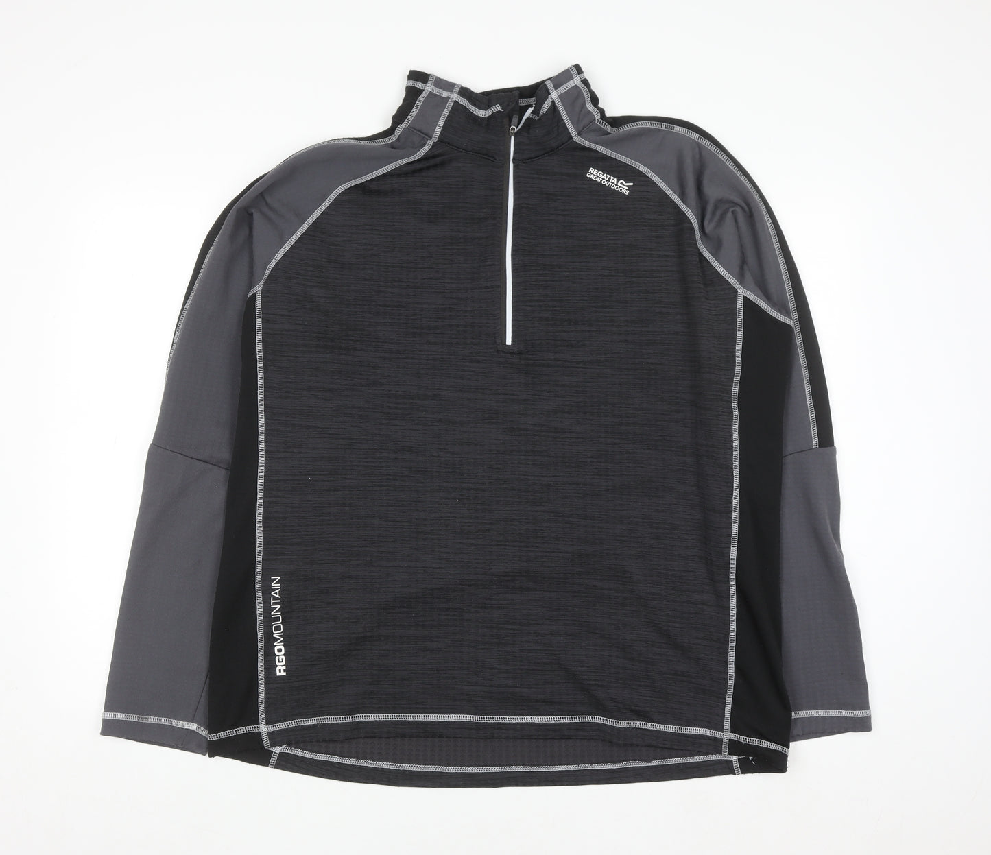 Regatta Mens Black 2XL 1/4 Zip Pullover Outdoor Sweatshirt