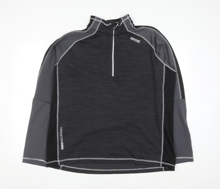 Regatta Mens Black 2XL 1/4 Zip Pullover Outdoor Sweatshirt