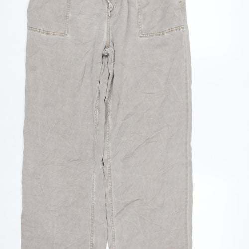 Dunnes Stores Mens Beige Relaxed Fit Lyocell Cotton Casual Trousers M