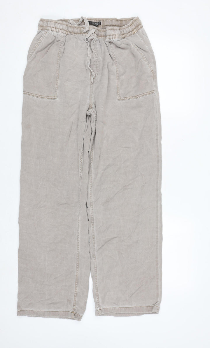 Dunnes Stores Mens Beige Relaxed Fit Lyocell Cotton Casual Trousers M