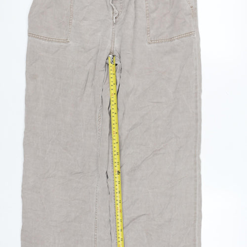 Dunnes Stores Mens Beige Relaxed Fit Lyocell Cotton Casual Trousers M