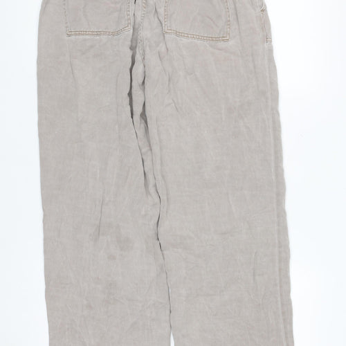 Dunnes Stores Mens Beige Relaxed Fit Lyocell Cotton Casual Trousers M