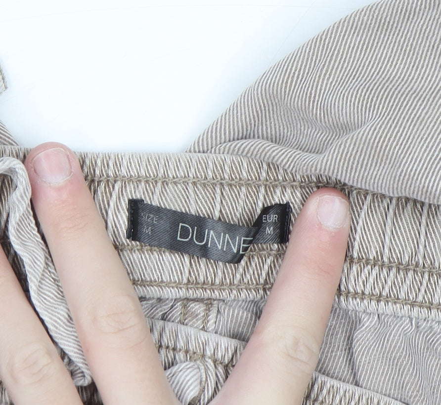 Dunnes Stores Mens Beige Relaxed Fit Lyocell Cotton Casual Trousers M
