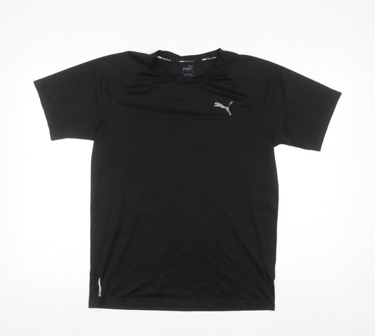 Puma Men's Black Small Training Crew Neck Polyester T-Shirt