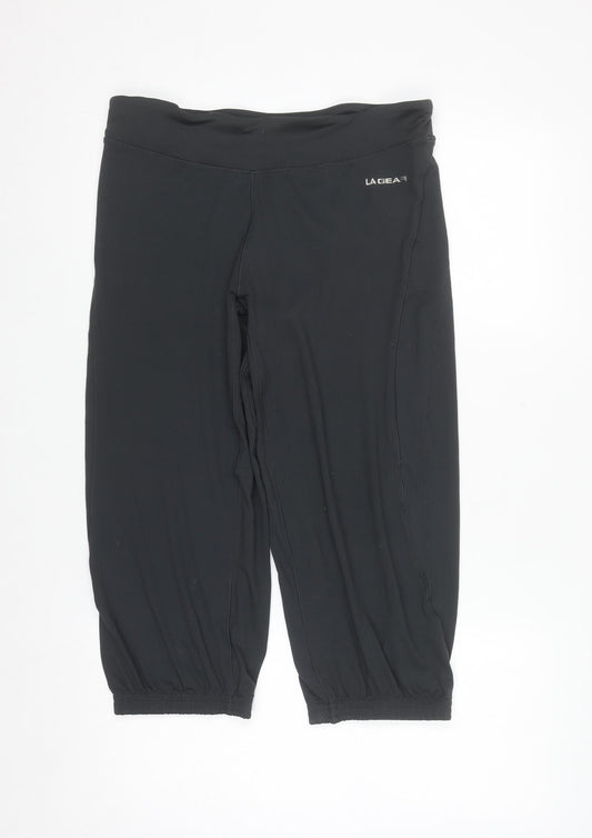 LA Gear Womens Black Size 14 Athletic Stretch Activewear Shorts