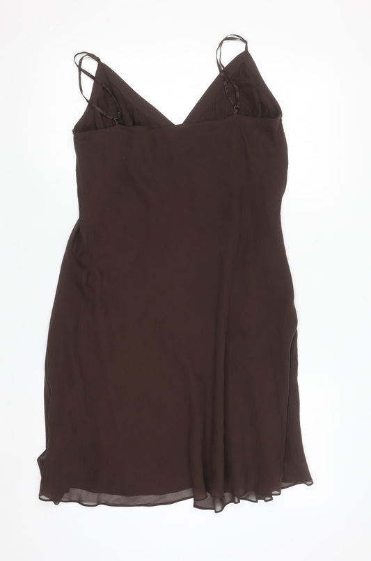 Marks and Spencer Women Brown Silk Camisole Top UK 16