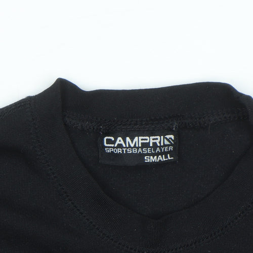 Campri Men's Black Small Thermal Long Sleeve Sports Base Layer Top