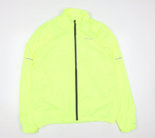Pinnacle Men's Yellow 3XL Windbreaker Cycling Jacket Reflective Lightweight