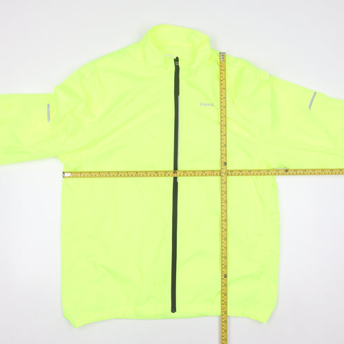 Pinnacle Men's Yellow 3XL Windbreaker Cycling Jacket Reflective Lightweight