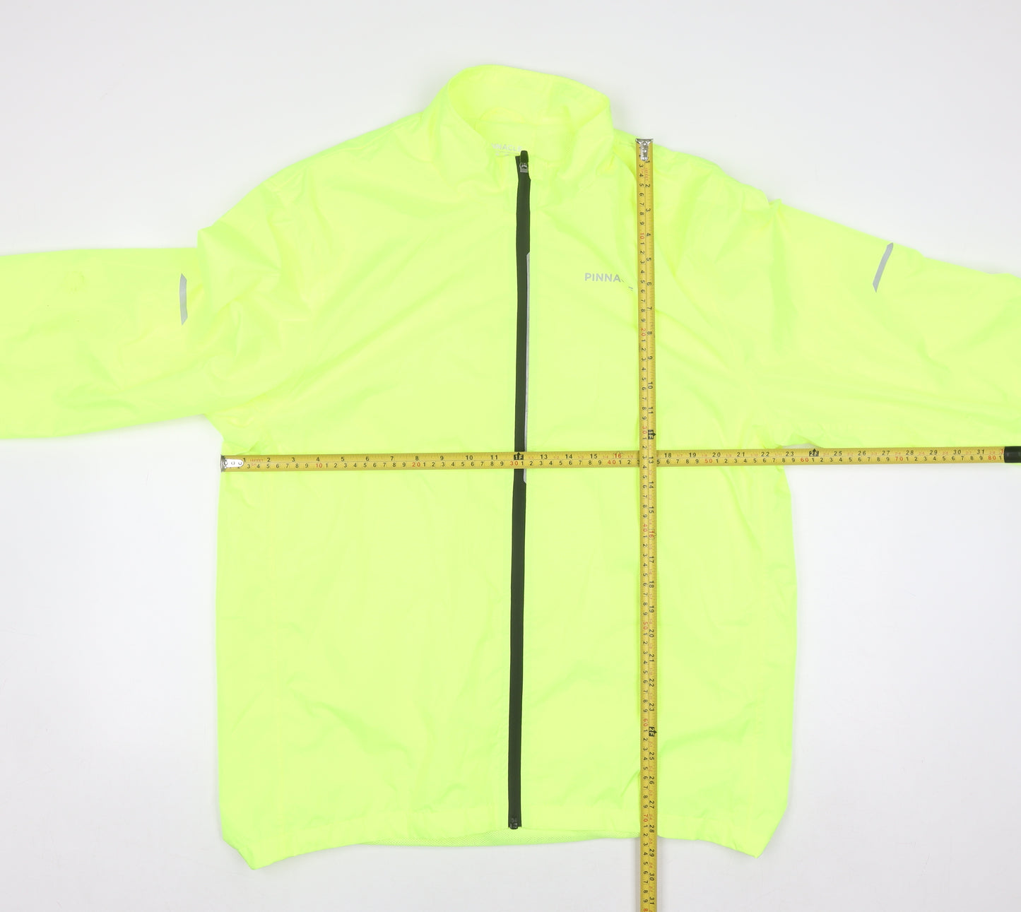 Pinnacle Men's Yellow 3XL Windbreaker Cycling Jacket Reflective Lightweight