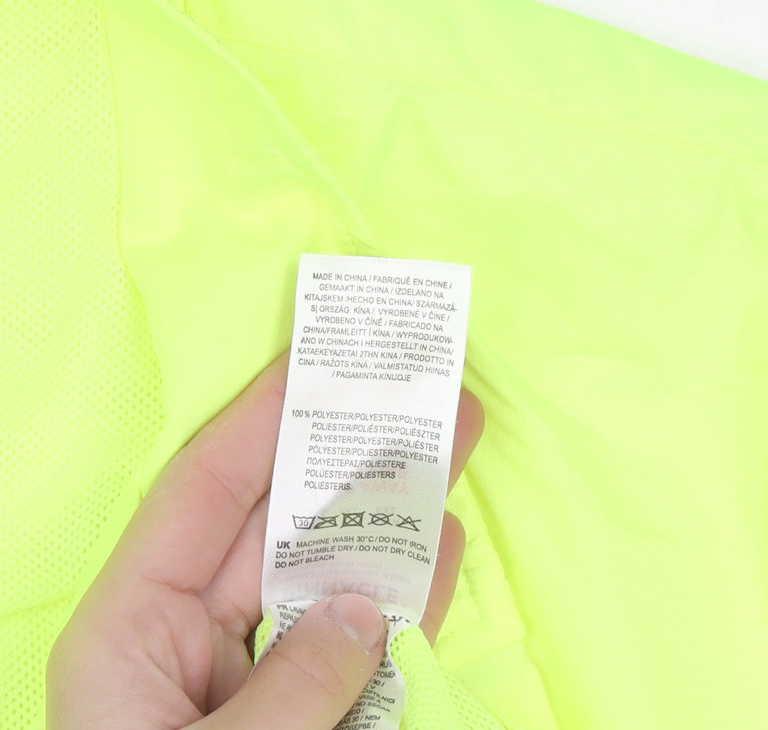 Pinnacle Men's Yellow 3XL Windbreaker Cycling Jacket Reflective Lightweight