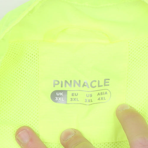 Pinnacle Men's Yellow 3XL Windbreaker Cycling Jacket Reflective Lightweight