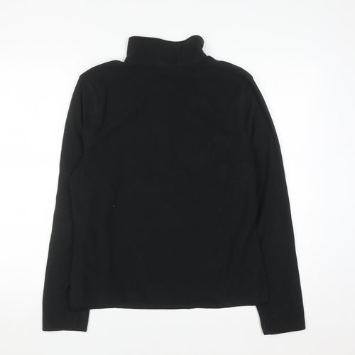Primark Women Black Fleece 1/2 Zip Pullover Sweatshirt Size 12/14 Medium