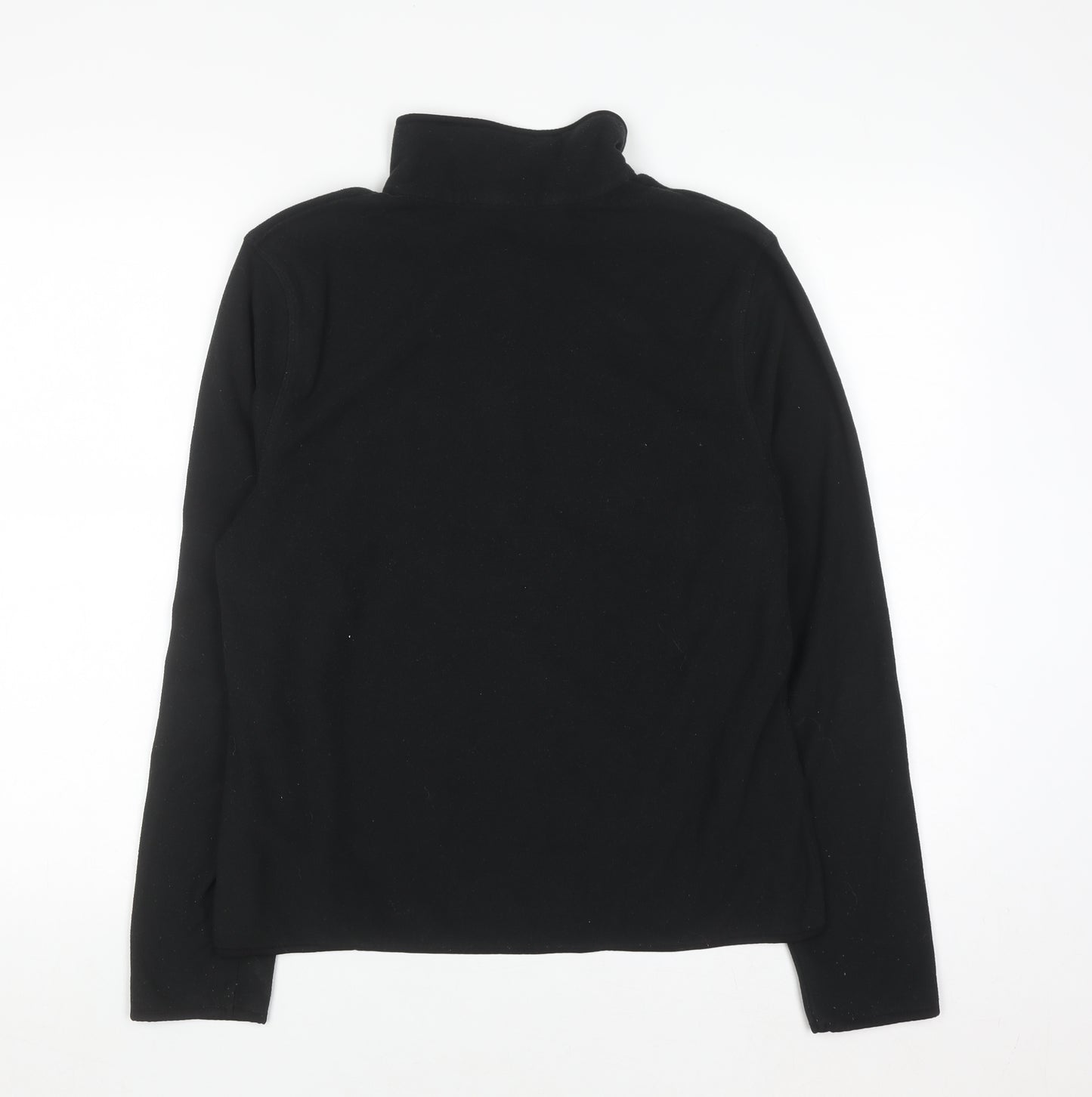 Primark Women Black Fleece 1/2 Zip Pullover Sweatshirt Size 12/14 Medium