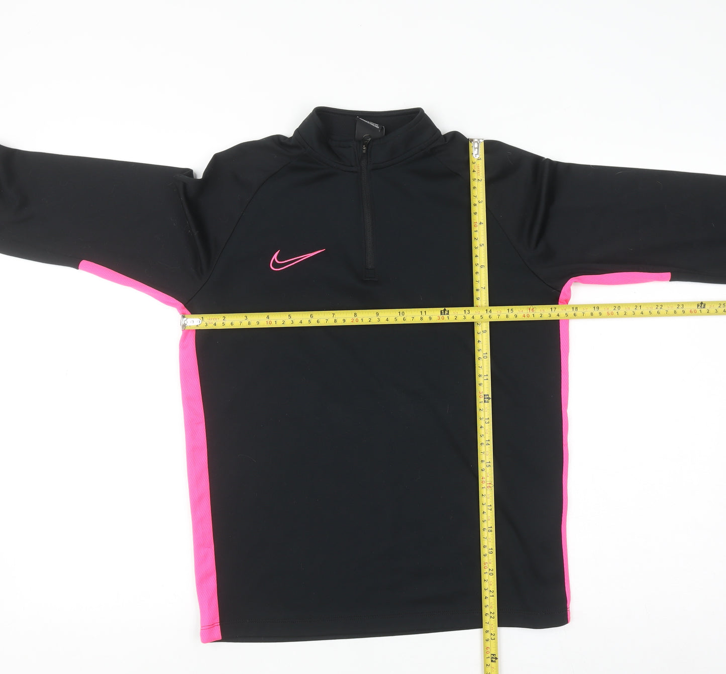 Nike Womens Black Pink Dri-FIT 1/4 Zip Sweatshirt L