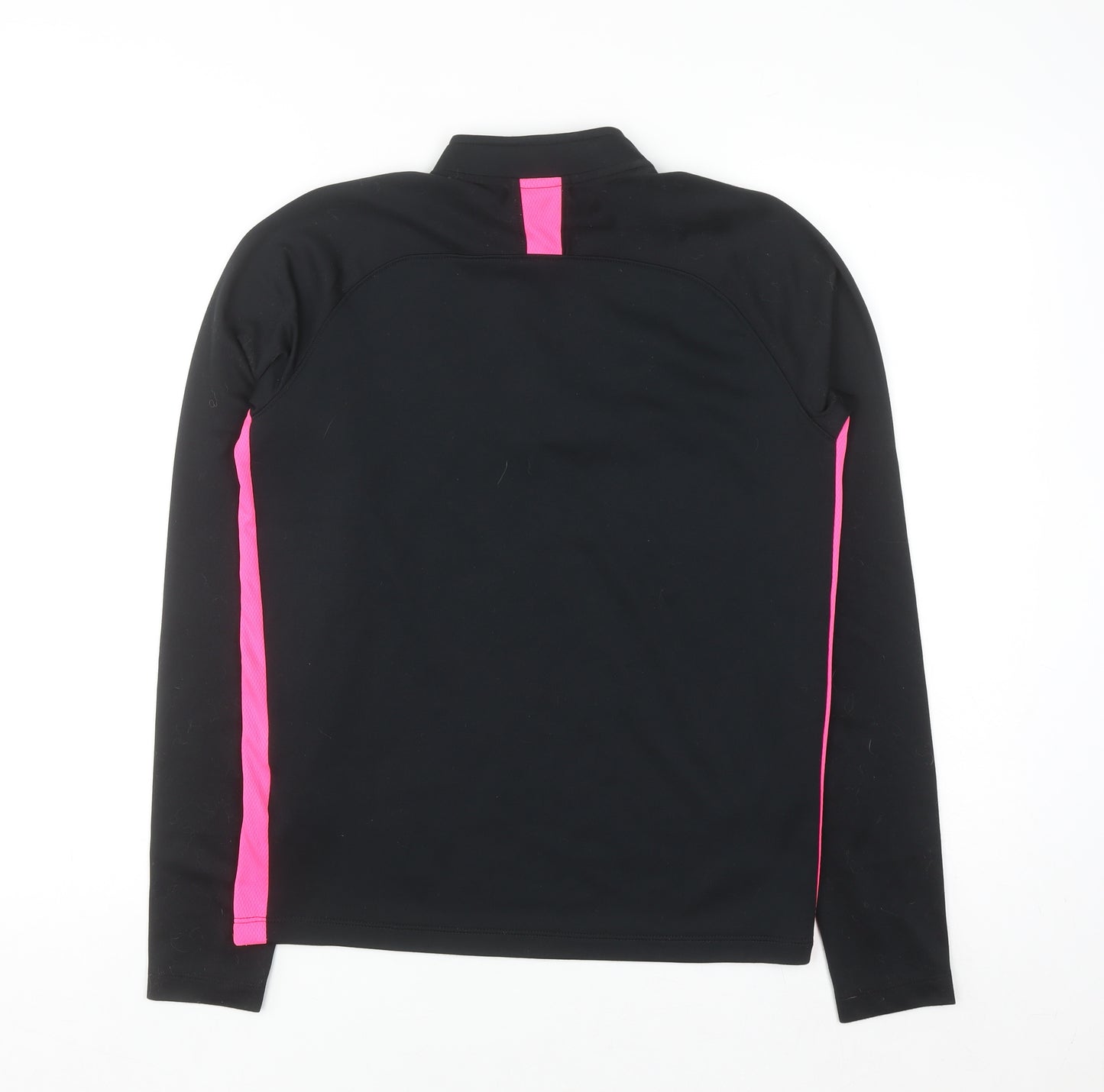 Nike Womens Black Pink Dri-FIT 1/4 Zip Sweatshirt L