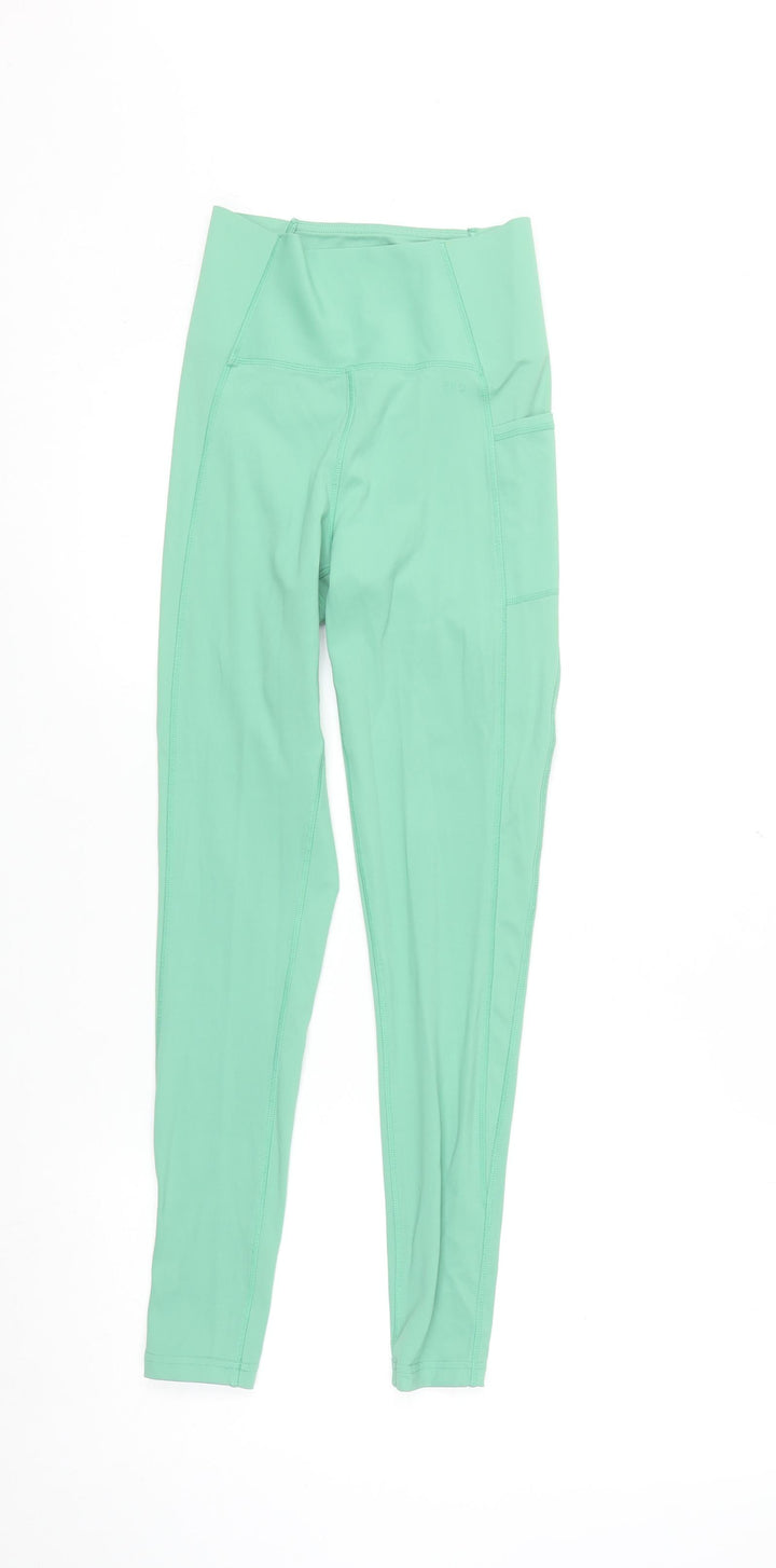 USA Pro Womens Green Leggings Size 6 Gym Yoga Activewear