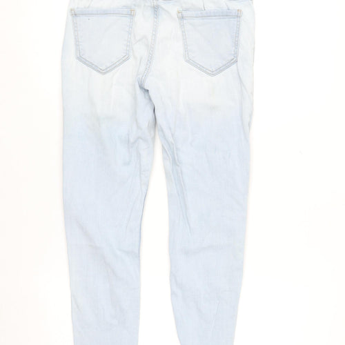 New Look Petite Jenna Blue Distressed Skinny Jeans UK 10