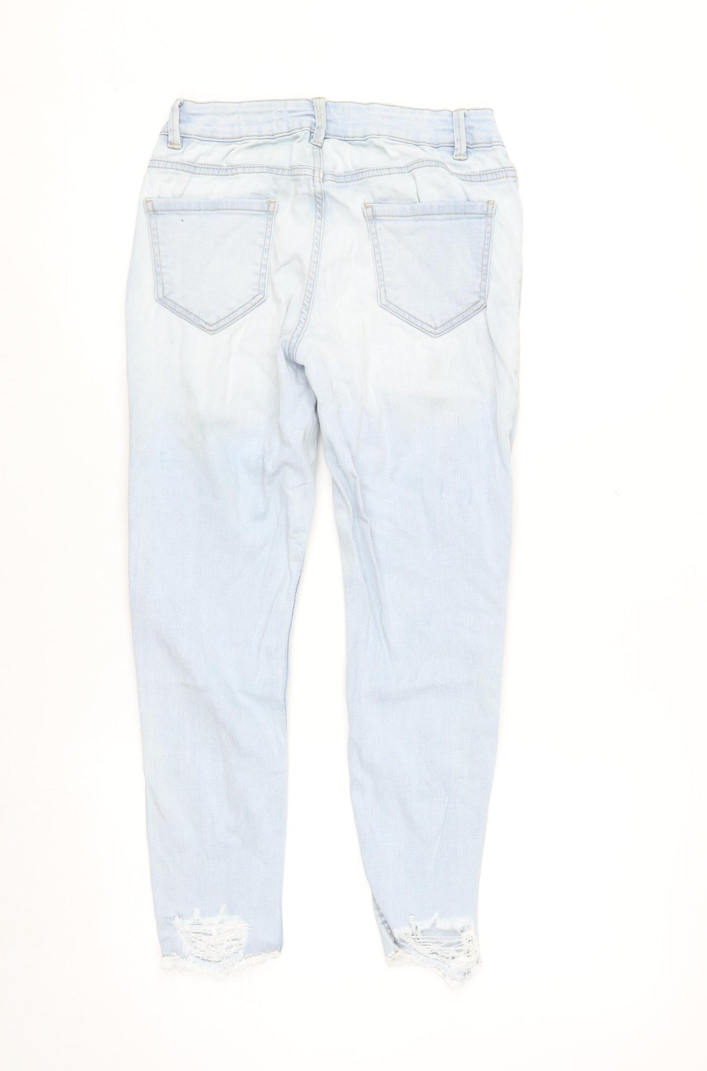New Look Petite Jenna Blue Distressed Skinny Jeans UK 10