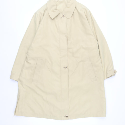 St. Bernard Women’s Beige Long Trench Coat Size 14 Classic Lined