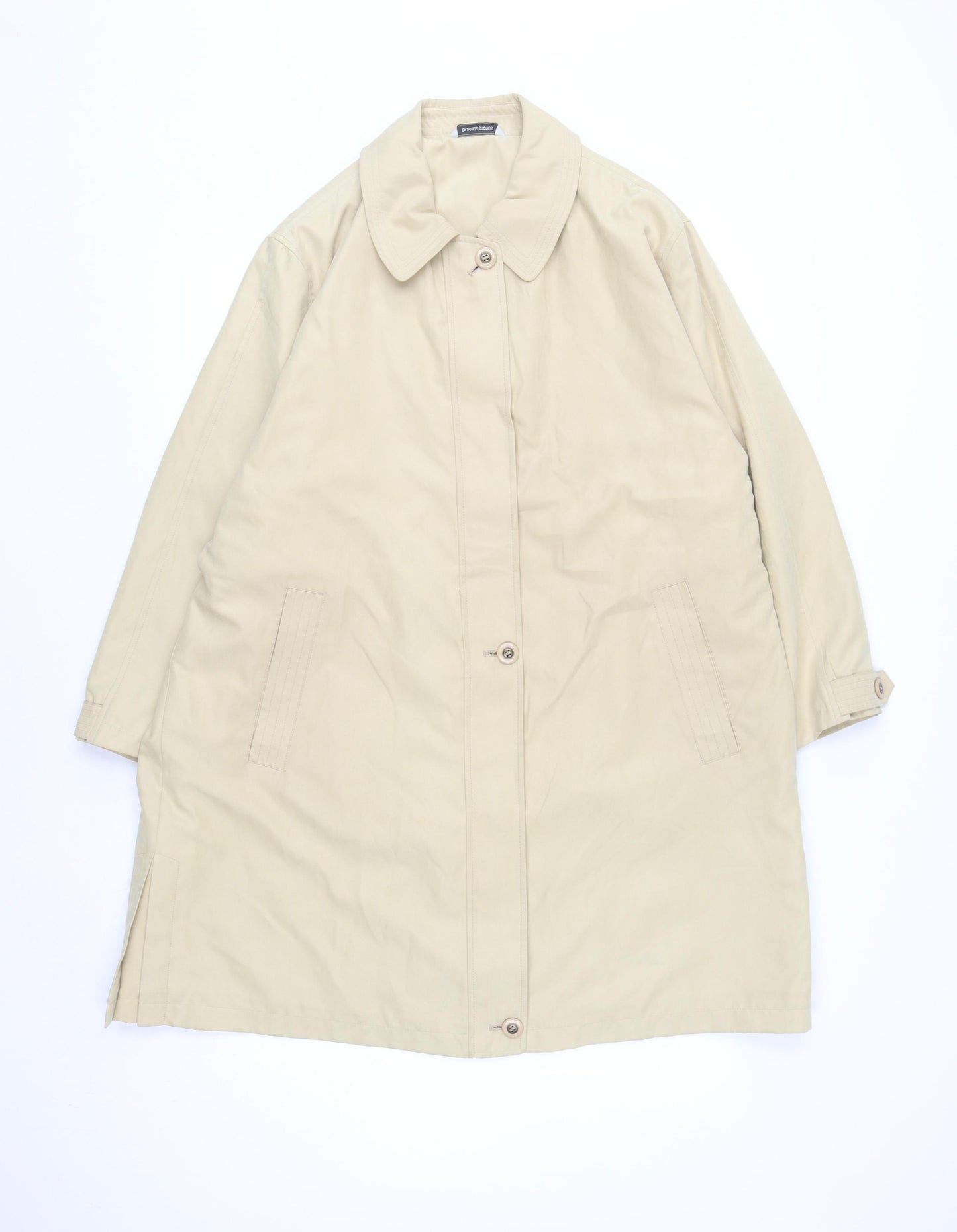 St. Bernard Women’s Beige Long Trench Coat Size 14 Classic Lined