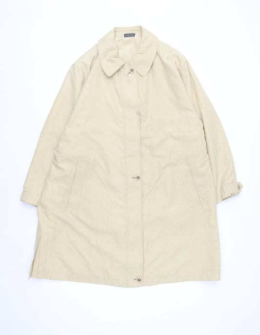 St. Bernard Women’s Beige Long Trench Coat Size 14 Classic Lined