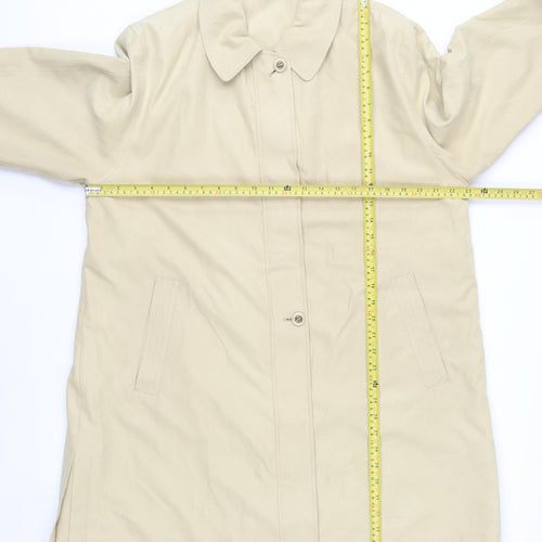 St. Bernard Women’s Beige Long Trench Coat Size 14 Classic Lined