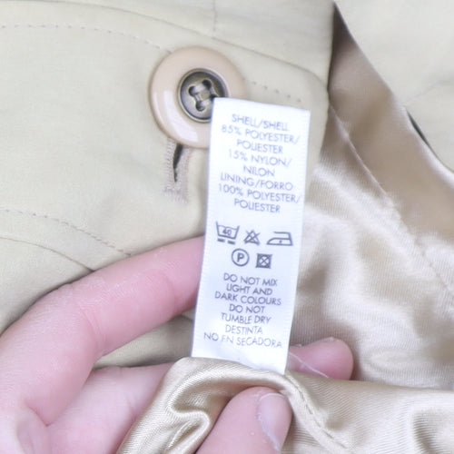 St. Bernard Women’s Beige Long Trench Coat Size 14 Classic Lined