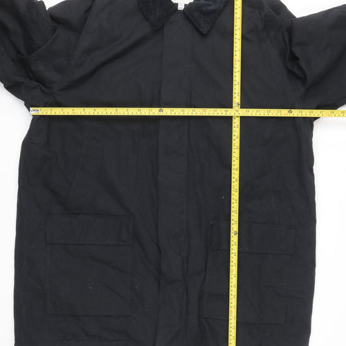 Marks and Spencer Men's Black 3XL Cotton Overcoat Lined Workwear