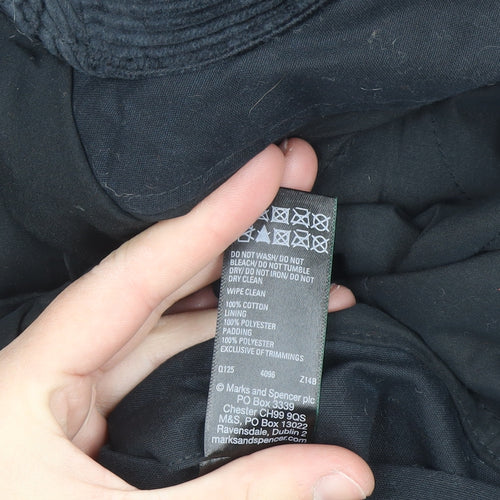 Marks and Spencer Men's Black 3XL Cotton Overcoat Lined Workwear