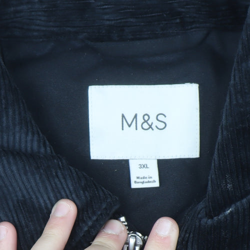 Marks and Spencer Men's Black 3XL Cotton Overcoat Lined Workwear