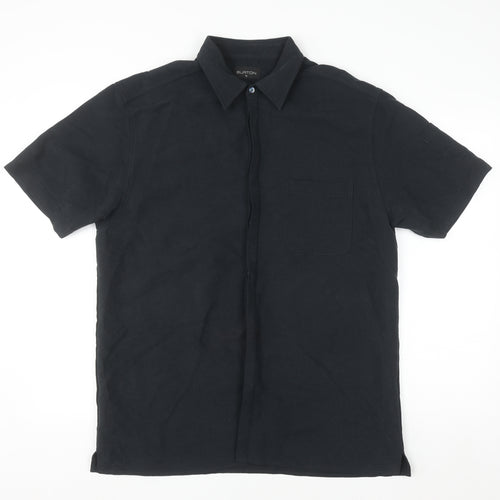 Burton Men's Black Modal Blend Short Sleeve Polo Shirt M