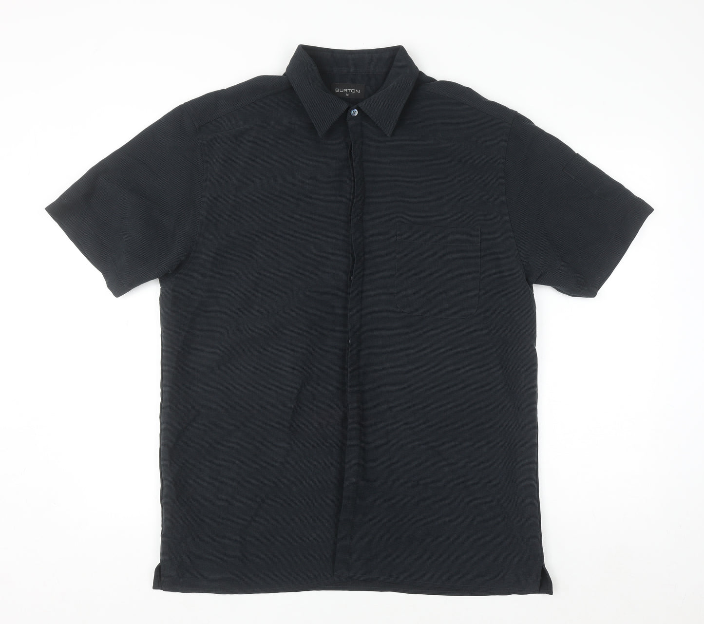 Burton Men's Black Modal Blend Short Sleeve Polo Shirt M