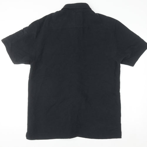 Burton Men's Black Modal Blend Short Sleeve Polo Shirt M