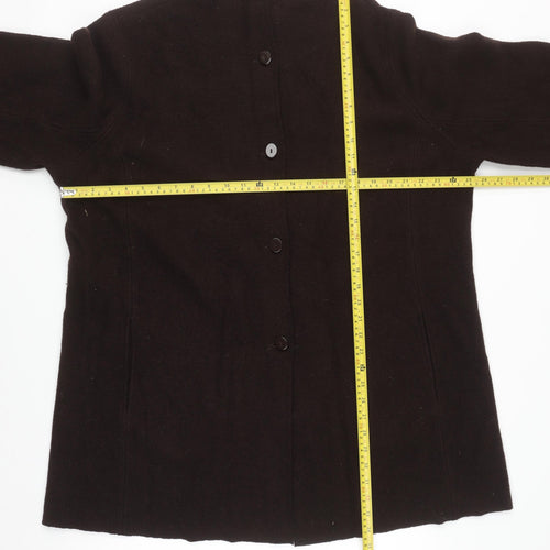 Mandarin Blue Unisex Adults Brown Wool Mid-Length Overcoat 2XL