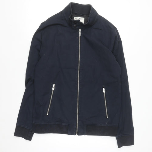 Jack & Jones Premium Men's Navy Cotton Bomber Jacket Size L