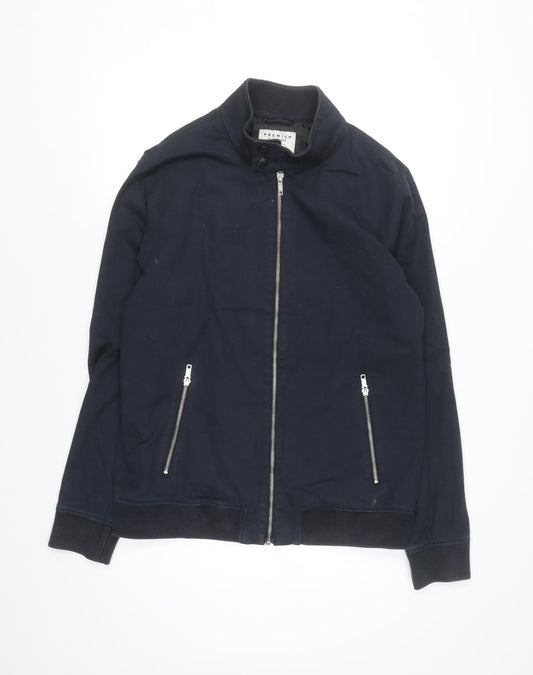 Jack & Jones Premium Men's Navy Cotton Bomber Jacket Size L