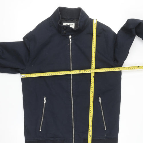 Jack & Jones Premium Men's Navy Cotton Bomber Jacket Size L