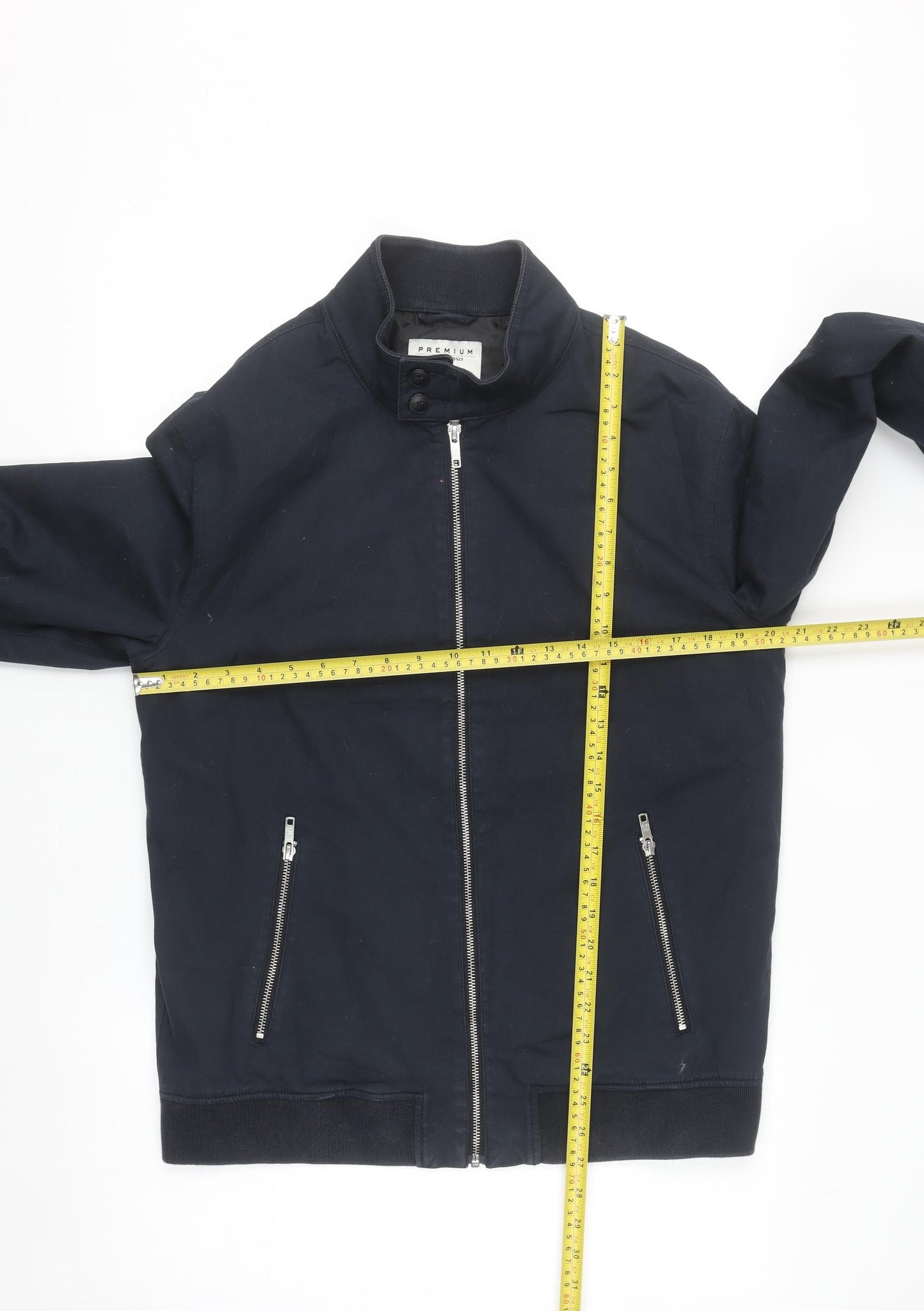 Jack & Jones Premium Men's Navy Cotton Bomber Jacket Size L